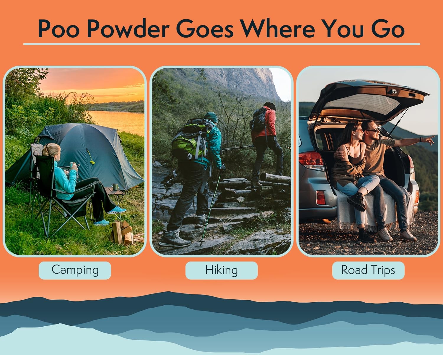 Portable Mini Poo Powder Deodorizing Waste Treatment 55 Scoops Pee and Poop…