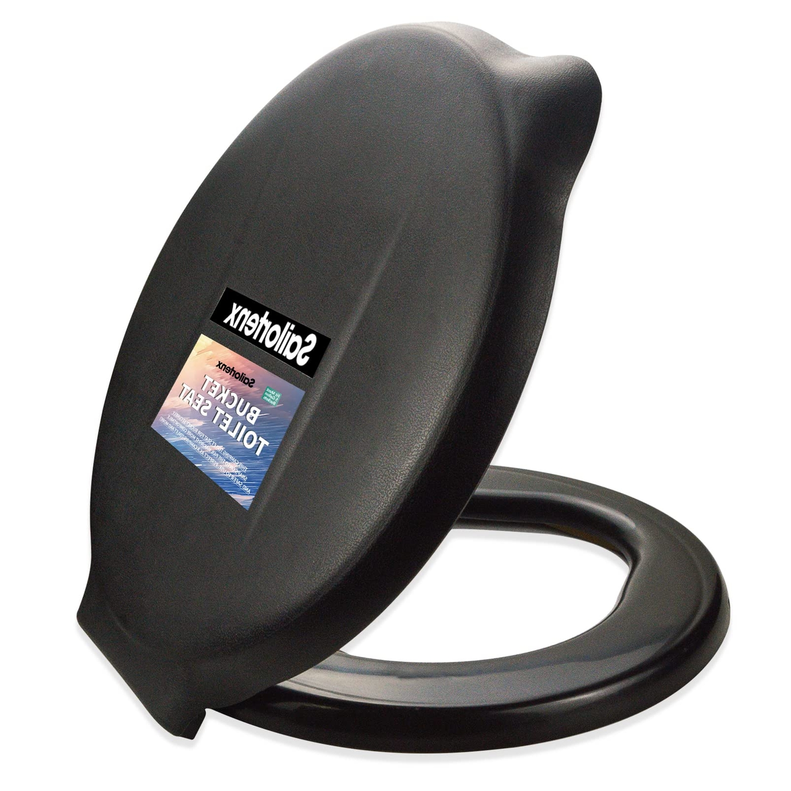 Bucket Toilet Seat with lid,5 Gallon Luggable Loo Bucket Toilet Seat-Portable…