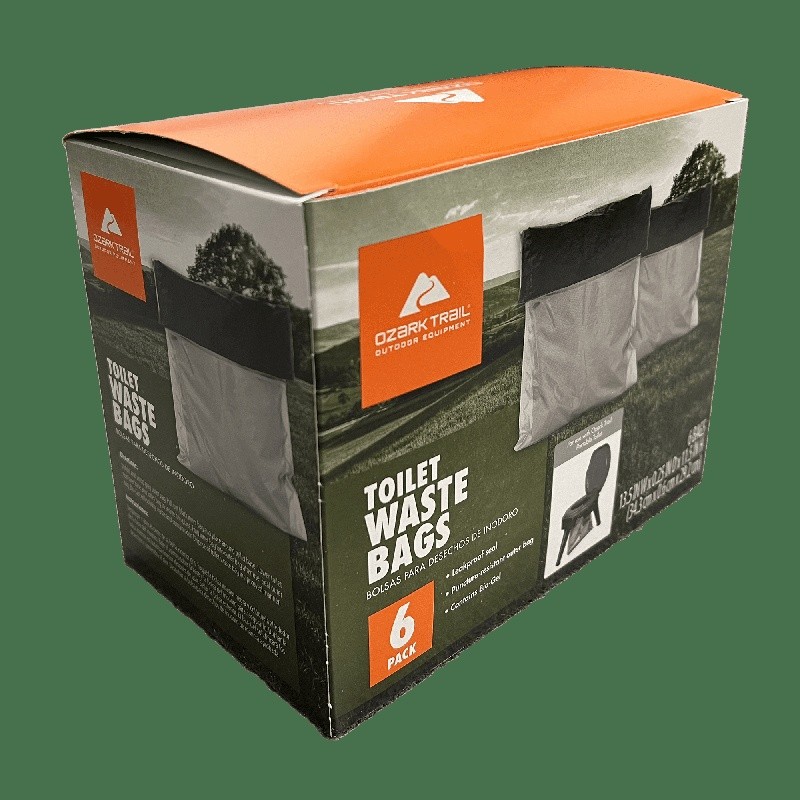 Portable Toilet Waste Bags 6 Count Leakproof Puncture Resistant Bio-Gel Camping