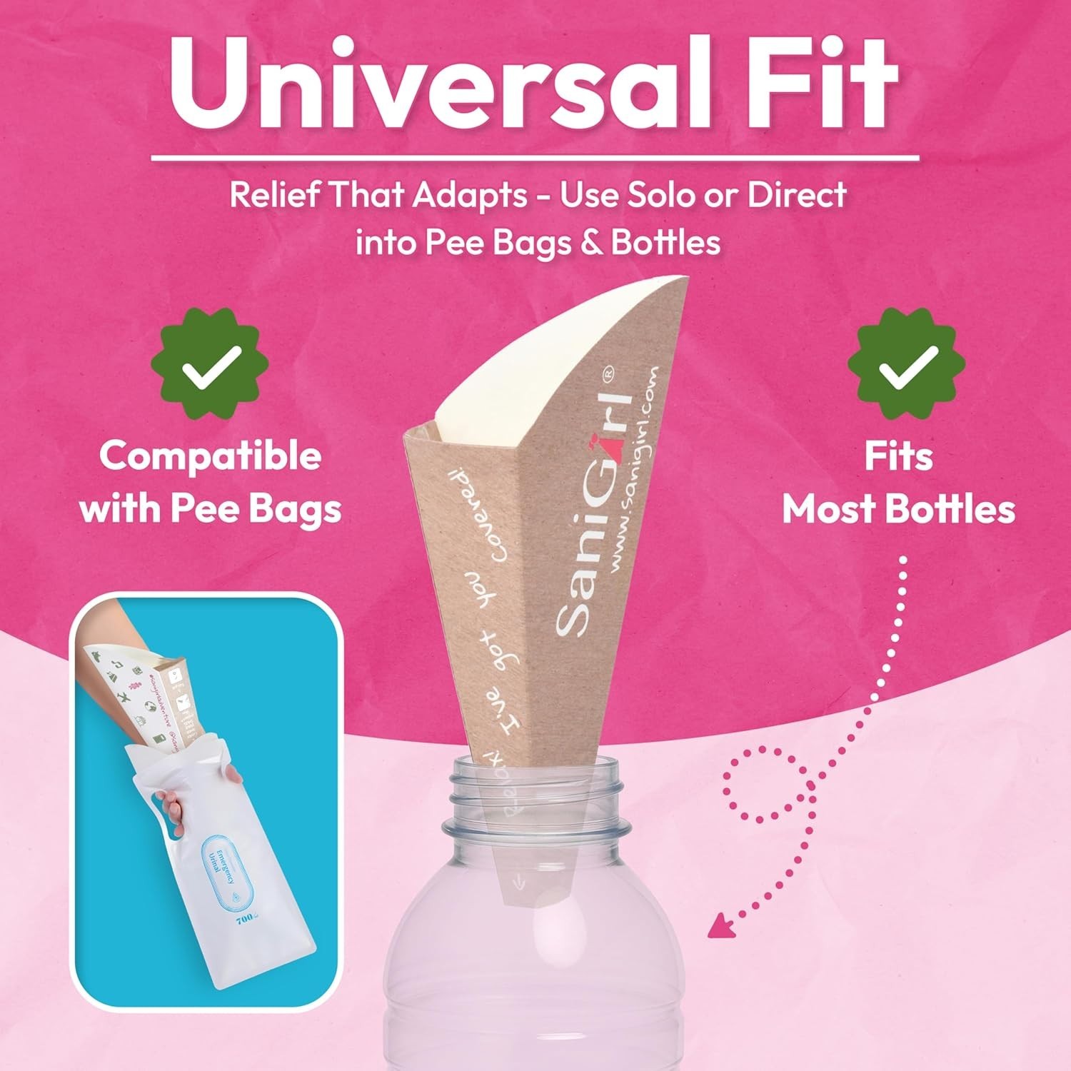 Leak-Proof Female Pee Funnel, 20 Count, Great for Hiking and Outdoor Activities