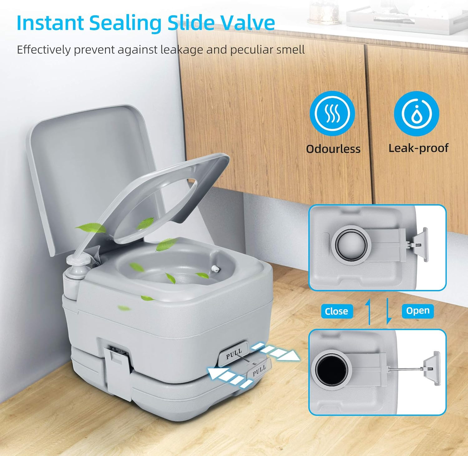 Portable Travel Toilet with 2.6 Gallon Tank – Ideal for Camping & Hiking