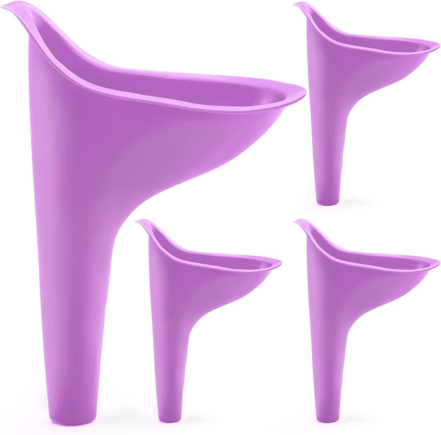 4PCS Portable Female Urinal Funnels – Hygienic Pee Funnel for Travelers