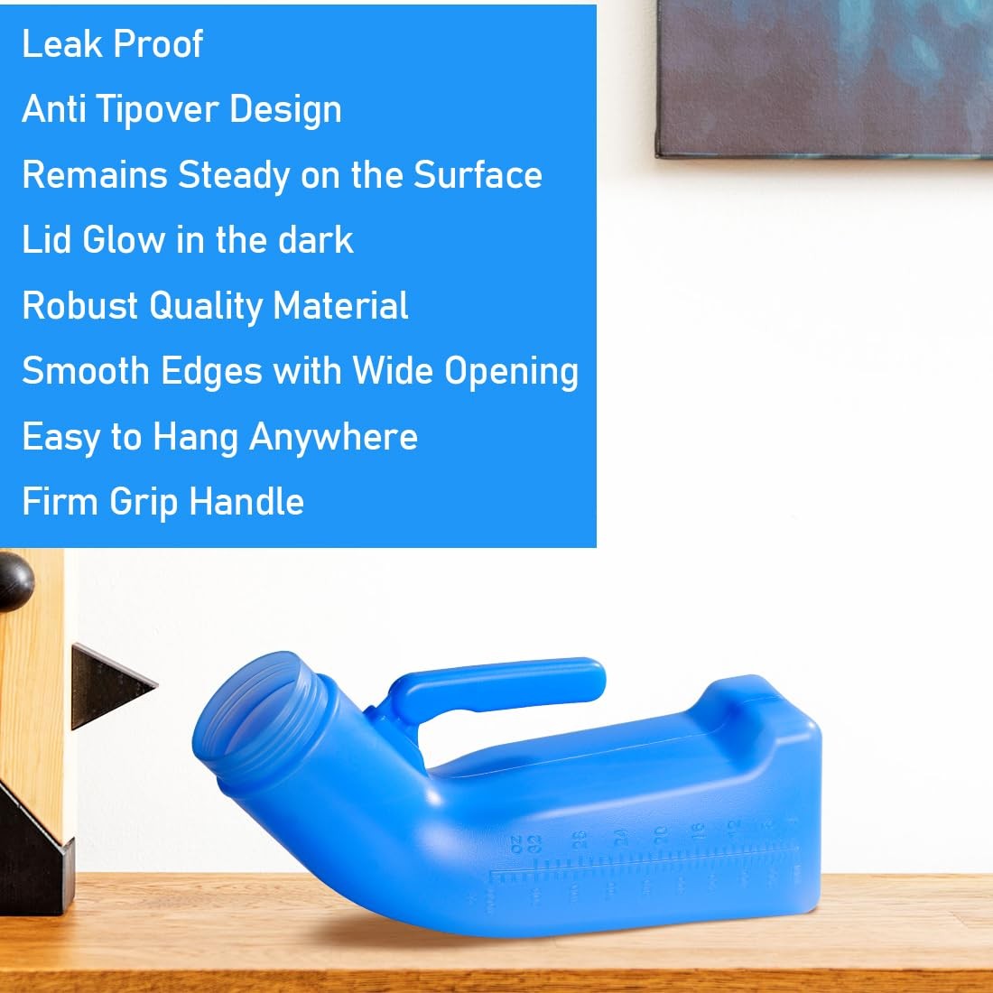 Male Urinals Urine Bottle for Men Portable Travel Pee Bottles Spill Blue