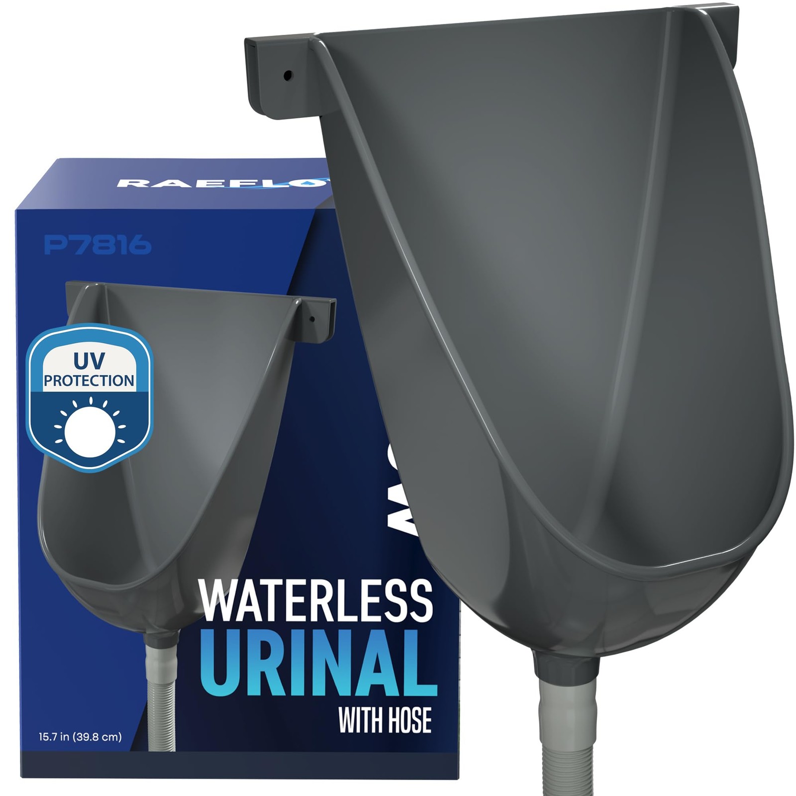 Waterless Urinal with Hose – UV Resistant Outside Urinal, Outdoor Plastic Urinal