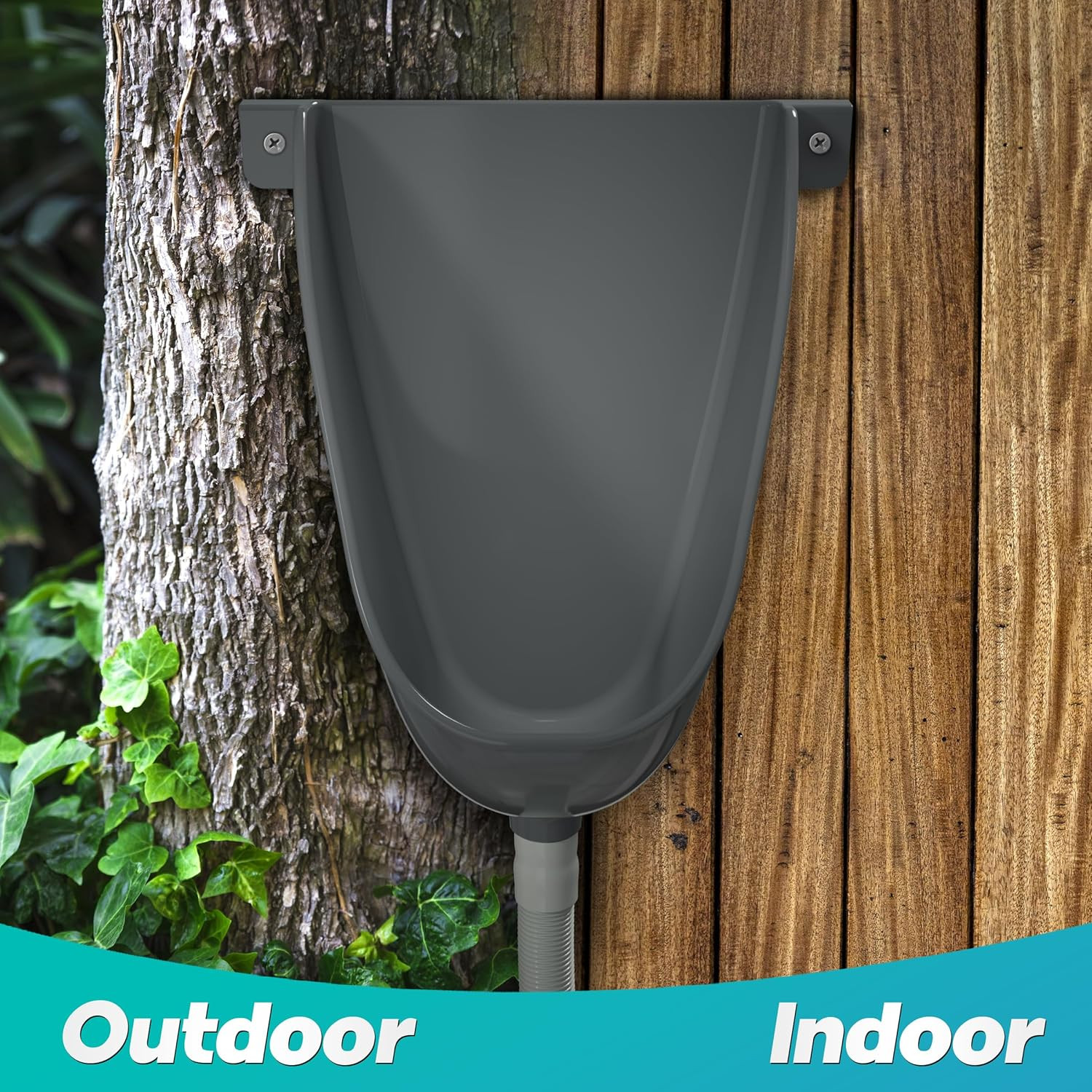 Waterless Urinal with Hose – UV Resistant outside Urinal, Outdoor Plastic Urinal