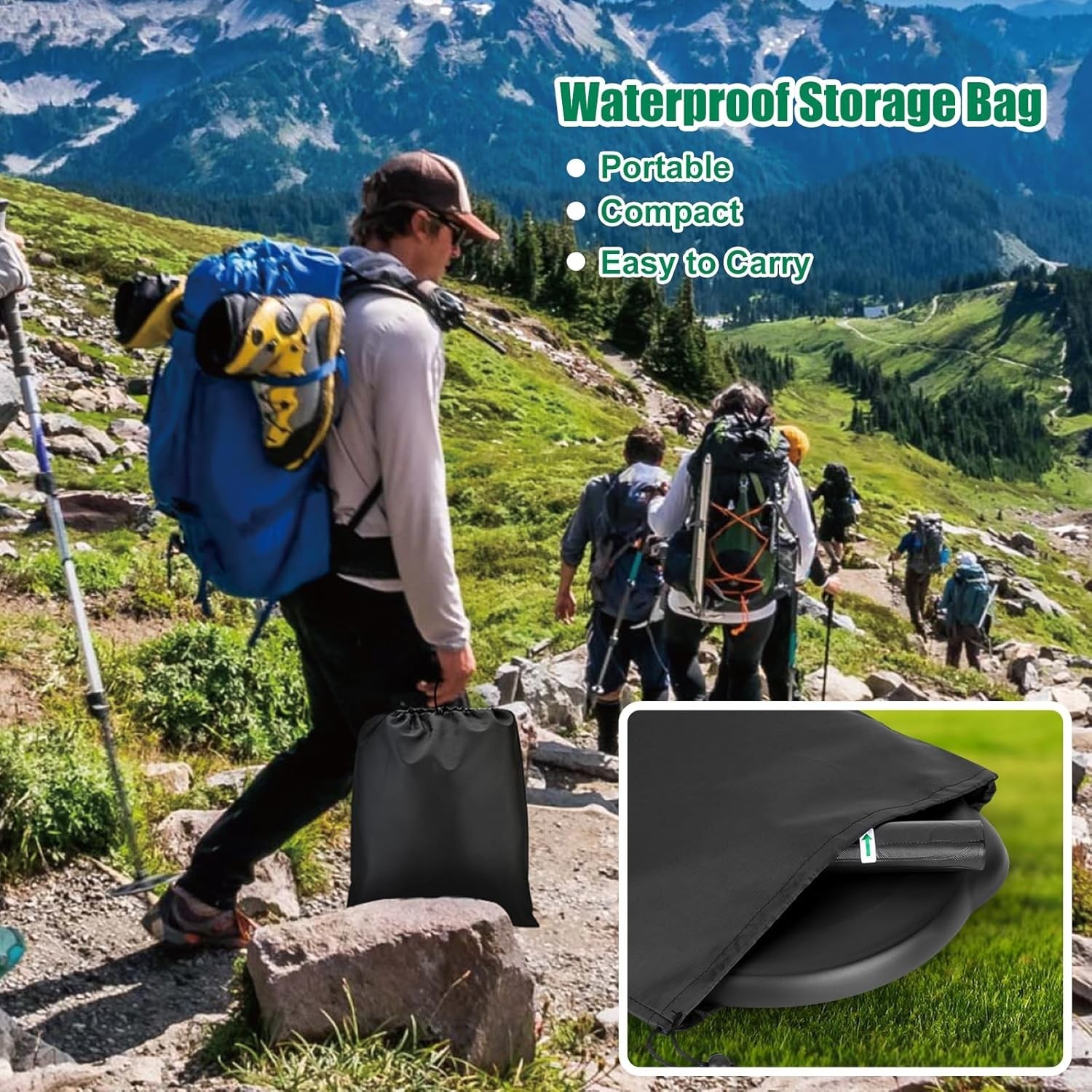 Portable Toilet Seat for 5 Gal Buckets, Camping Toilet Seat with Lid for Adults
