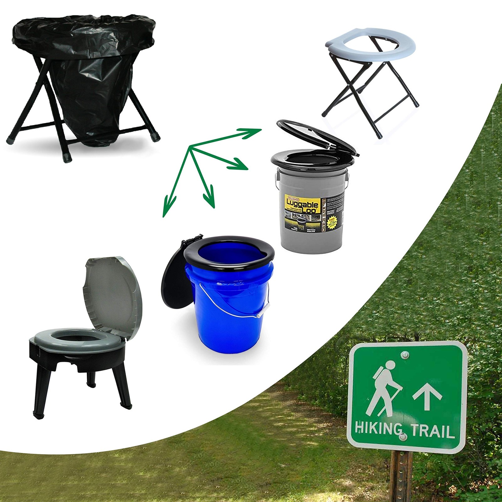 Liners; Hygienic, Leak-Proof, Odor , with Camping Commodes and Portable Toile…