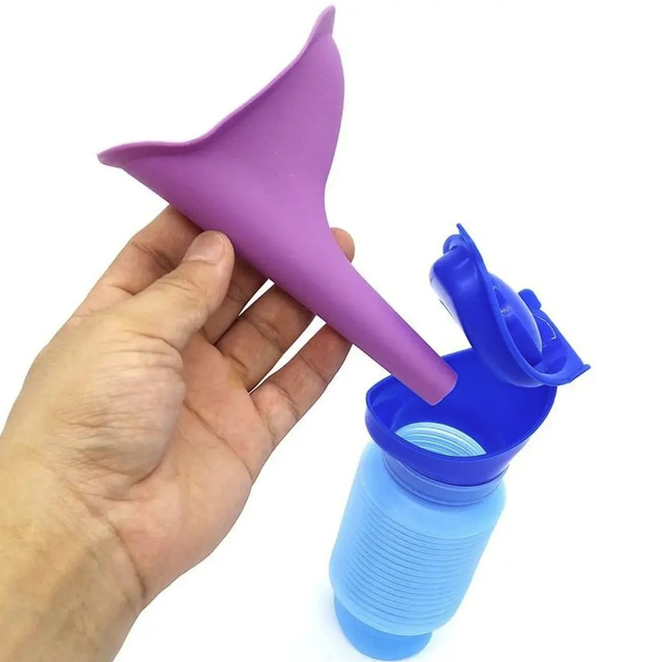 1set Portable Car Urinal Bottle Travel Camping Emergency Toilet – NEW