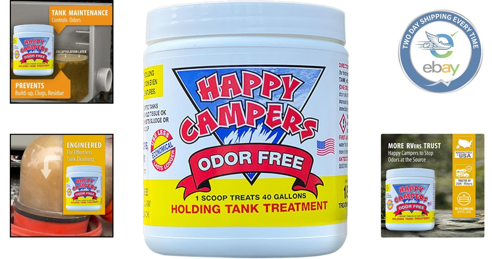 RV Toilet Treatment – Long-Lasting Odor Control & Clog Prevention, 18 Treatments