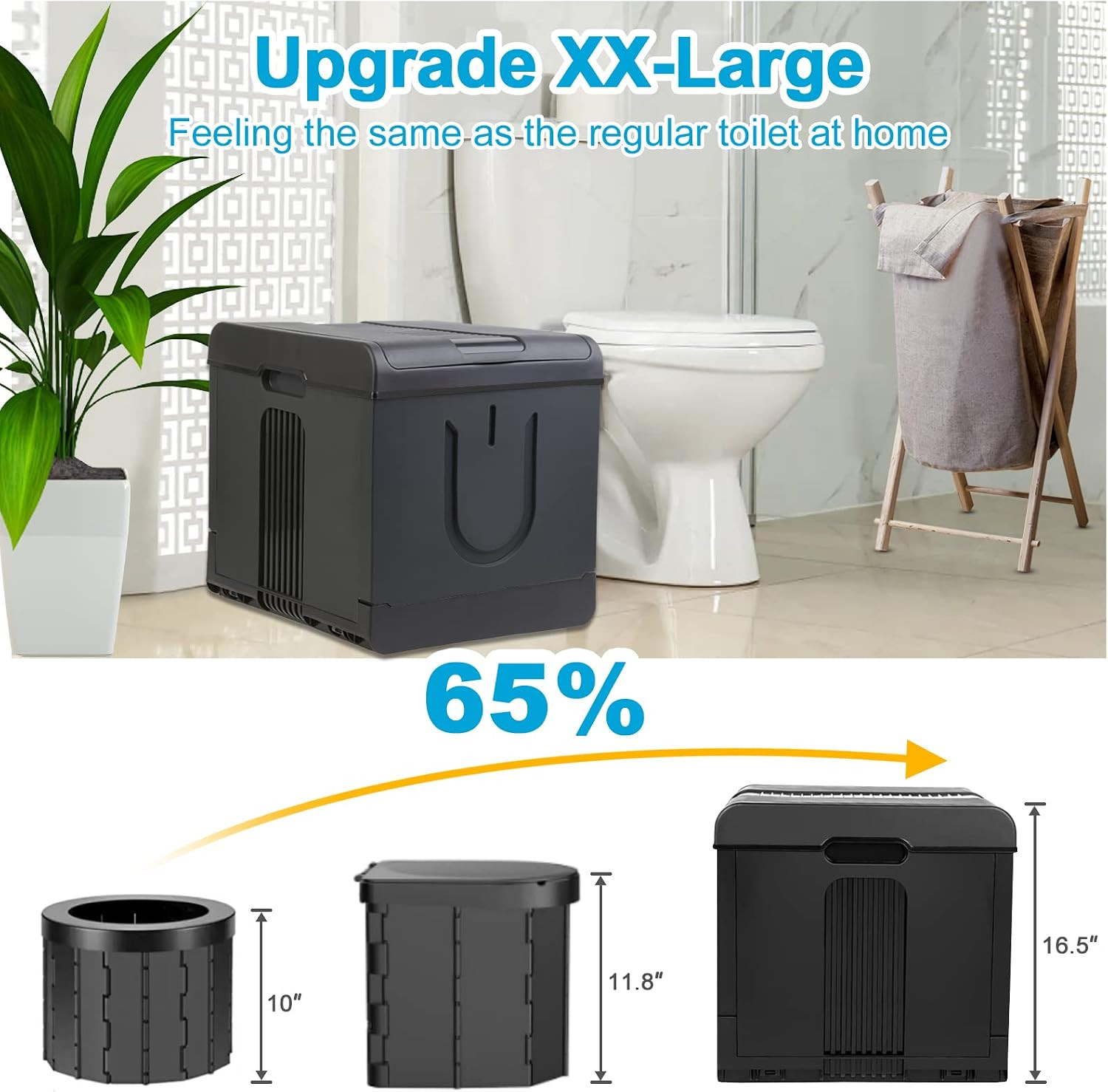 Portable Toilet Camping Toilets for Car Indoor Outdoor Commode Foldable Travel P