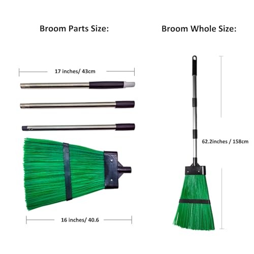 Courtyard Broom-Heavy Duty Broom Long Handle Outdoor Commercial Angle Broom
