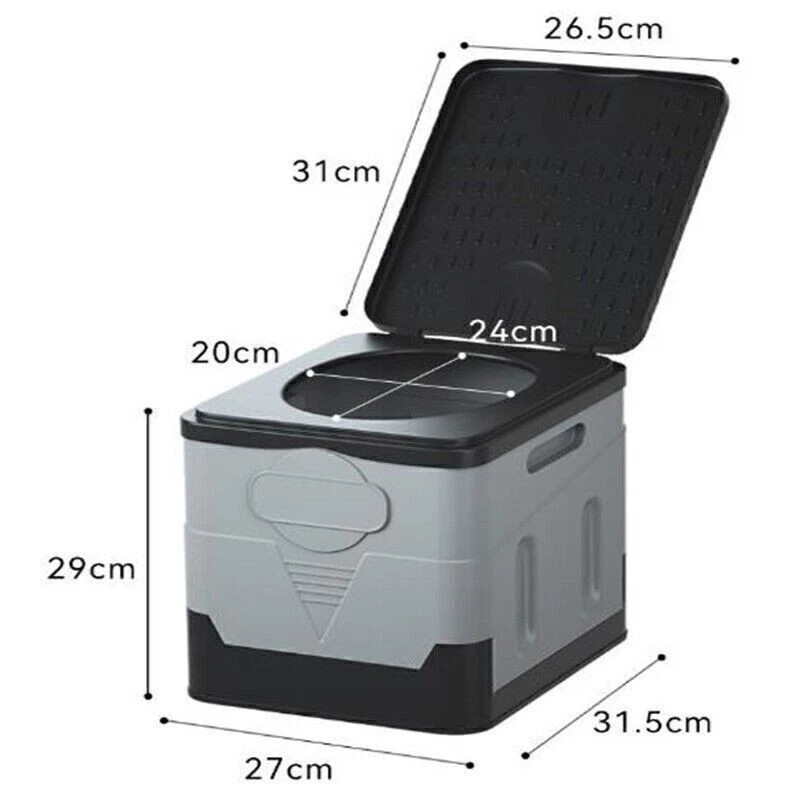 20L Portable Folding Toilet Car Outdoor Travel Potty for Camping Hiking Beach US