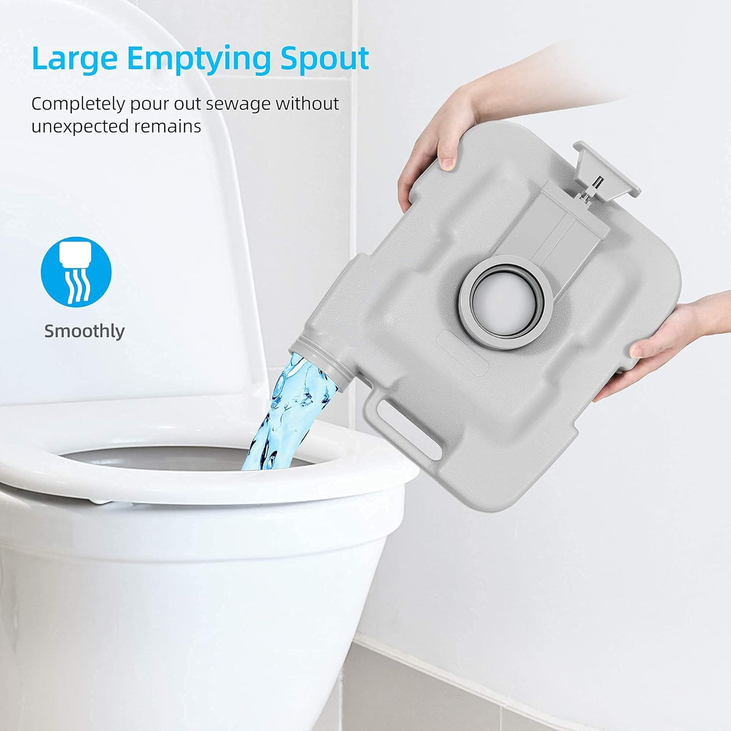 Portable Travel Toilet with 2.6 Gallon Tank – Ideal for Camping & Hiking