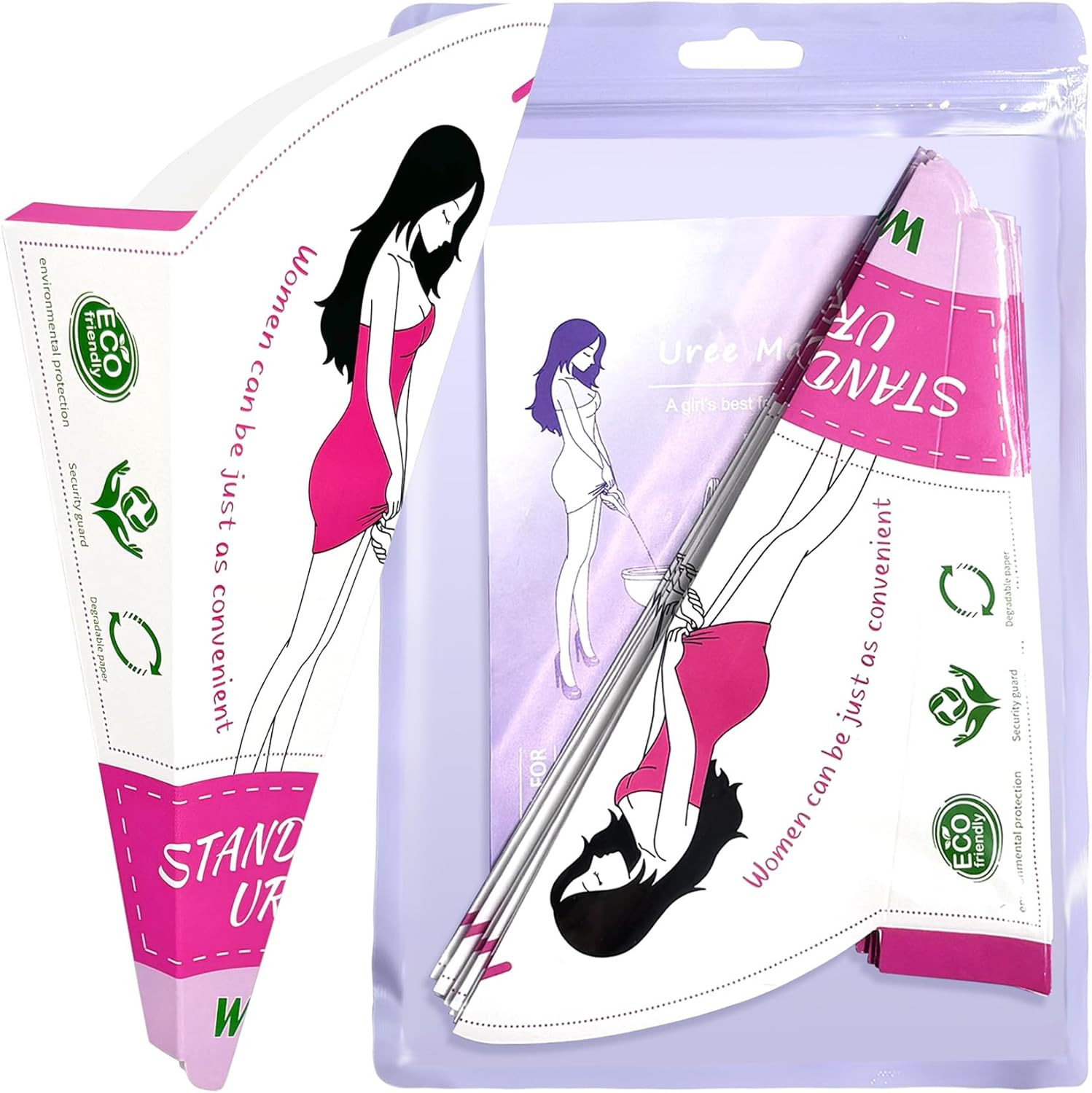 Disposable Pee Funnel for Women Portable Female inals for Travel & Camping Hi…
