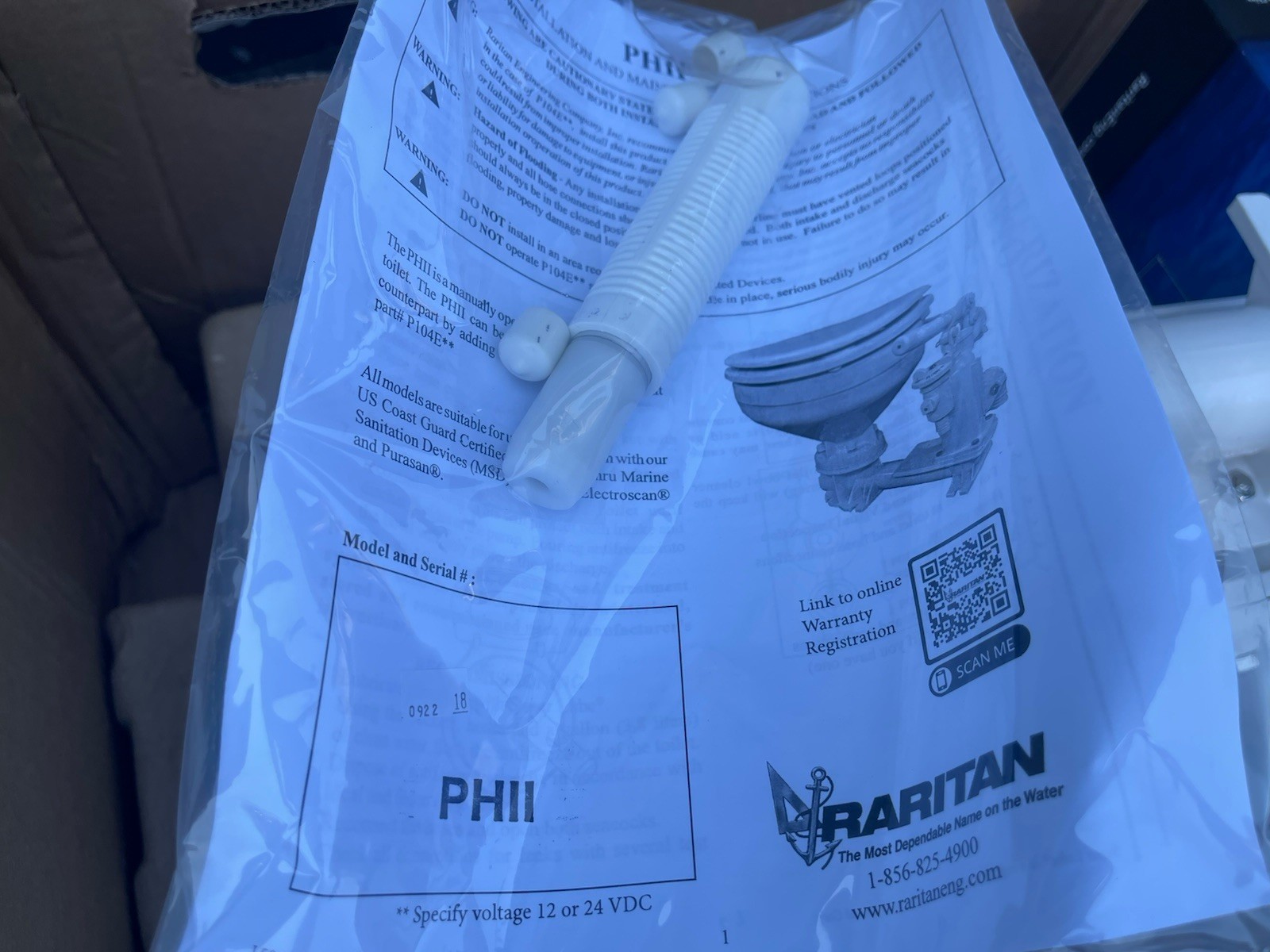 Raritan PHII Manual Marine Toilet – Standard Hand Toilet II