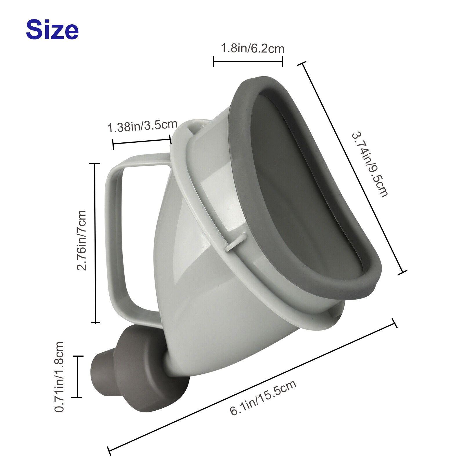 2Pcs Portable Potty Pee Funnel Men Women Emergency Urinal Outdoor Toilet Device