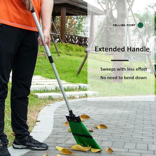 Courtyard Broom-Heavy Duty Broom Long Handle Outdoor Commercial Angle Broom