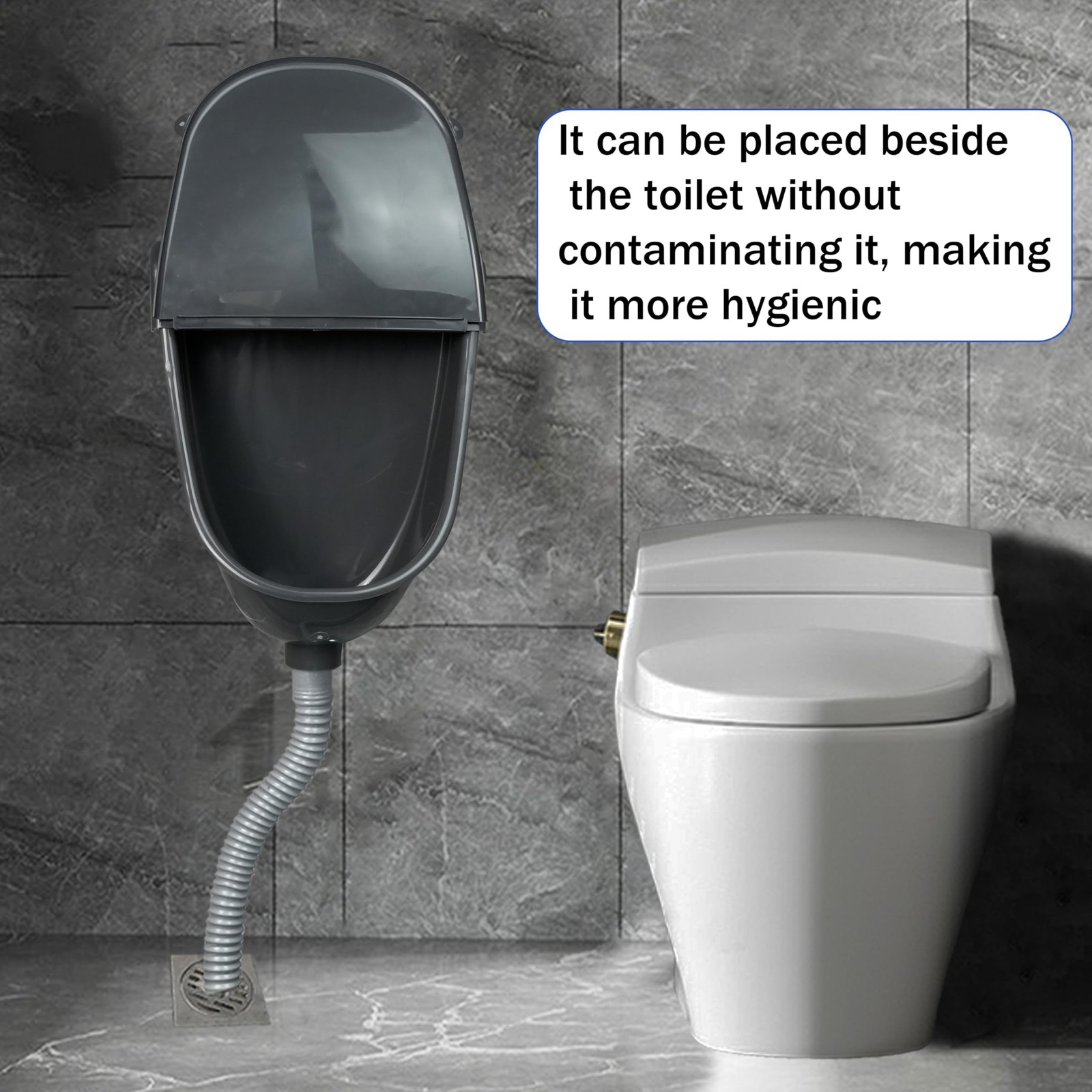 Wall Mounted Commercial Urinal With Cover Bathroom Washout Urinal for Men