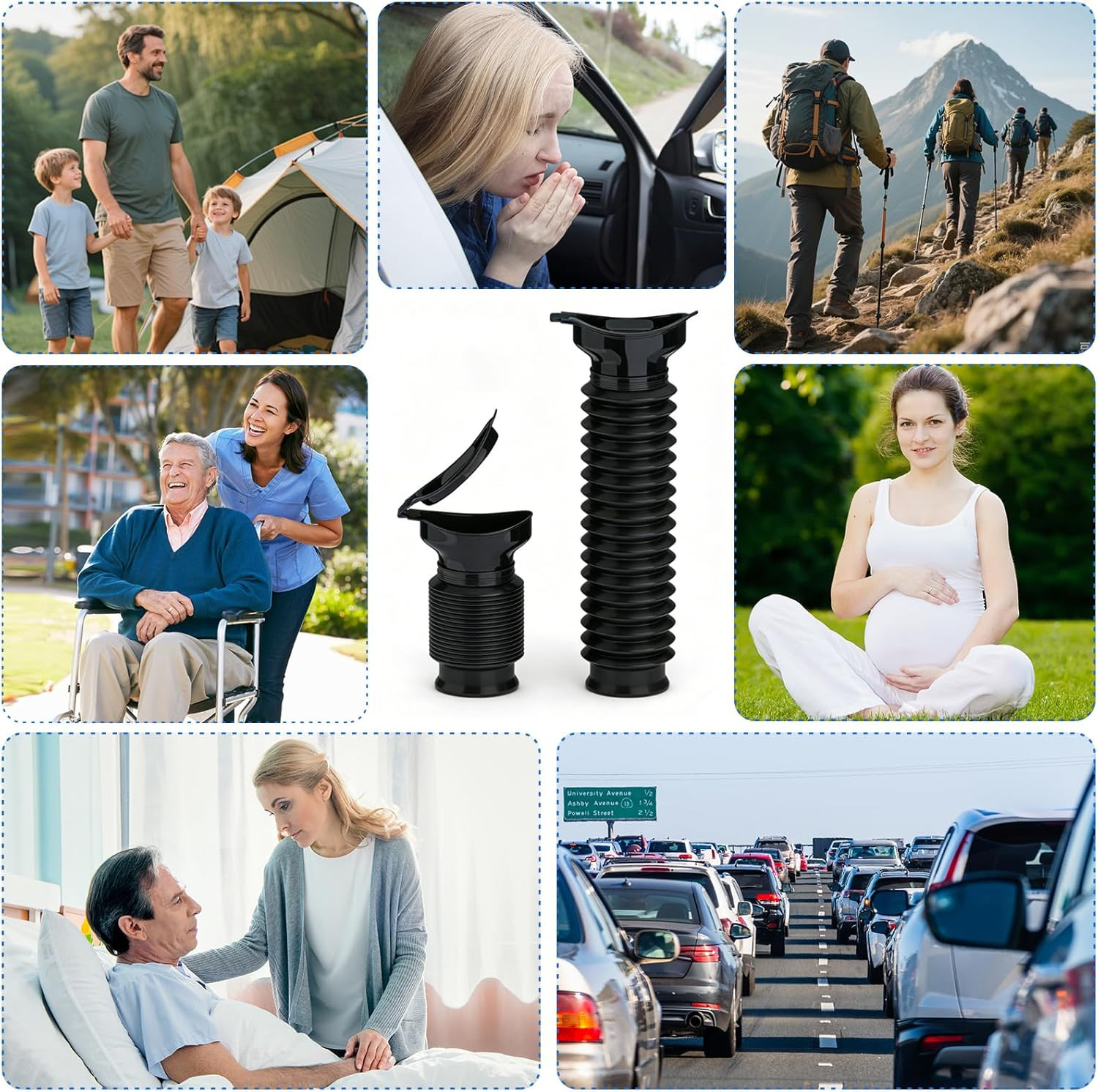 Pee Bottles for Men, Adjustable Emergency Urinal, Car Pee Bottle for Men and Wom