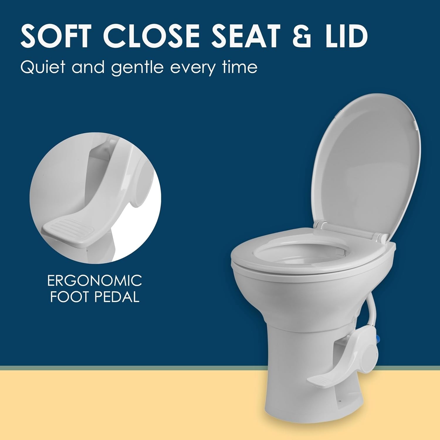 Voyager RV Toilet with Freezable Water Valve – Perfect for Winter Use!