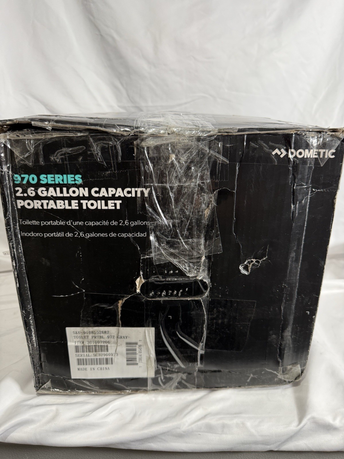 Dometic 972 Portable Toilet – Gray 2.6 Gallon New Open Box