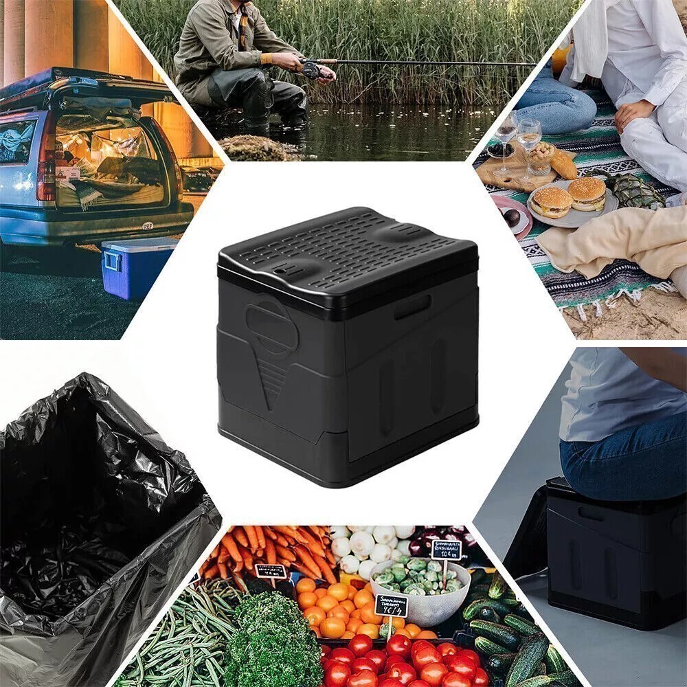 20L Portable Folding Toilet Car Travel Potty for Adults Children Camping Hiking