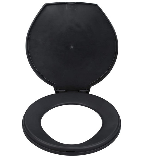 5 Gallon Bucket Toilet Seat w/ Lid Travel Outdoor Camping Hiking Snap On Black N
