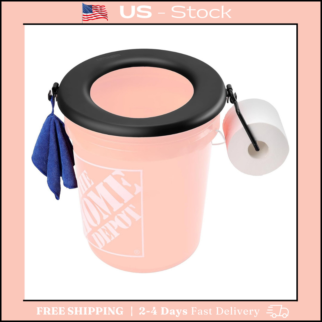 Bucket Toilet Seat, Portable Toilet Seat for 5 Gal Buckets Camping Toilet Seat