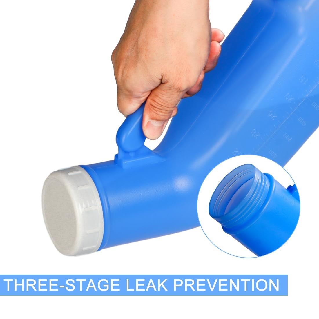 Male Urinals Urine Bottle for Men Portable Travel Pee Bottles Spill Blue