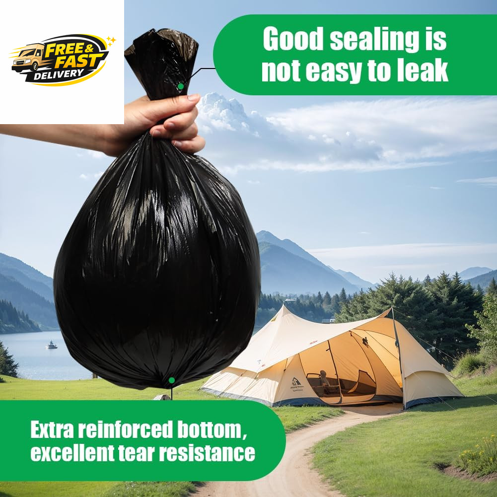 Camping Toilet Bags, 120 PCS (6 Roll) Portable Toilet Bags, Thickened Toilet Was