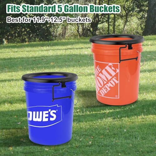 5 Gallon Bucket Toilet Seat w/ Lid Travel Outdoor Camping Hiking Snap On