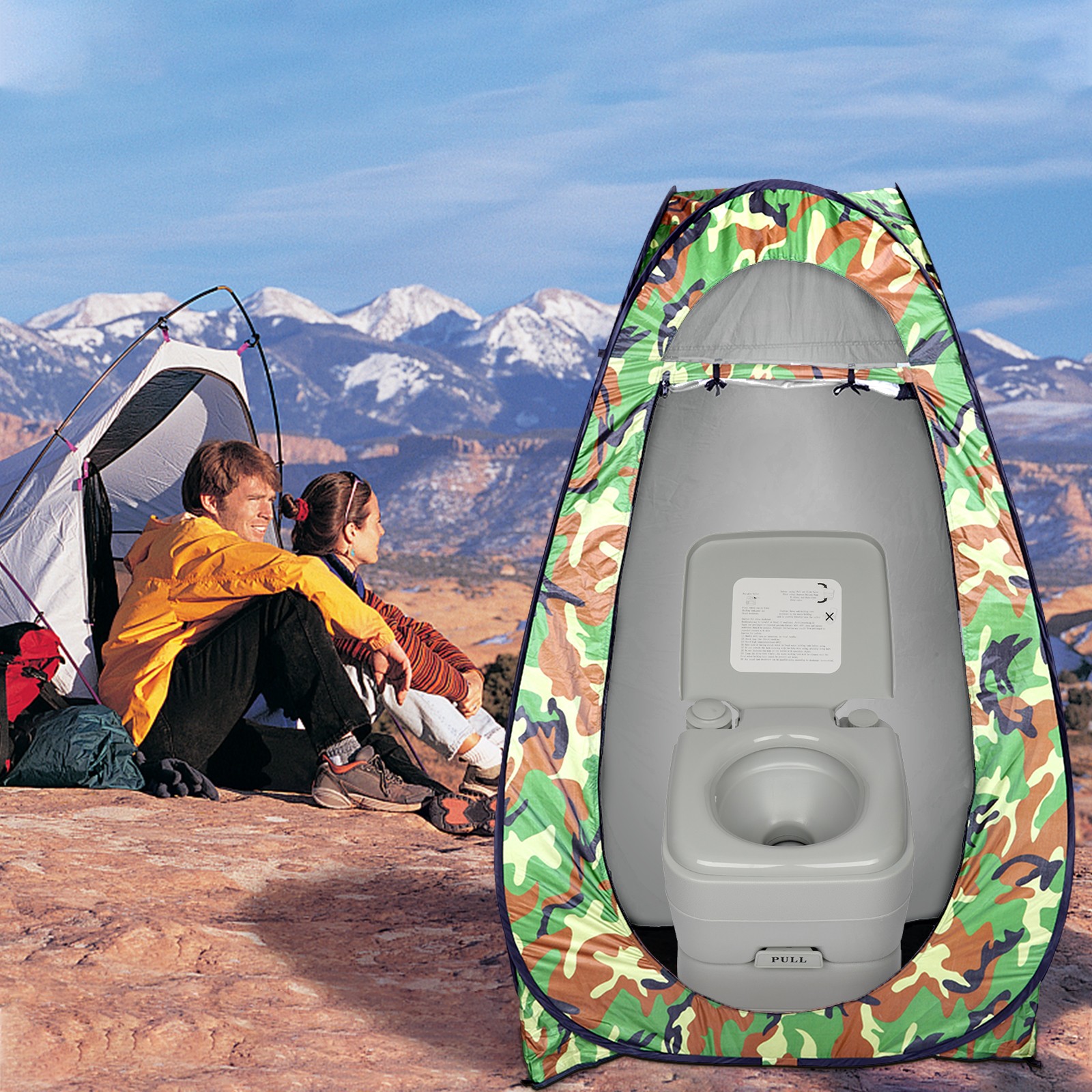 20L Outdoor Camping Toilet 5 Gallon Portable Potty Hygiene Equipment Garden