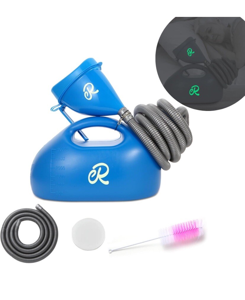 Men’s Portable Urinals – on Bed Male Pee Bottle No-Leak Lock for No-Spill Nig…