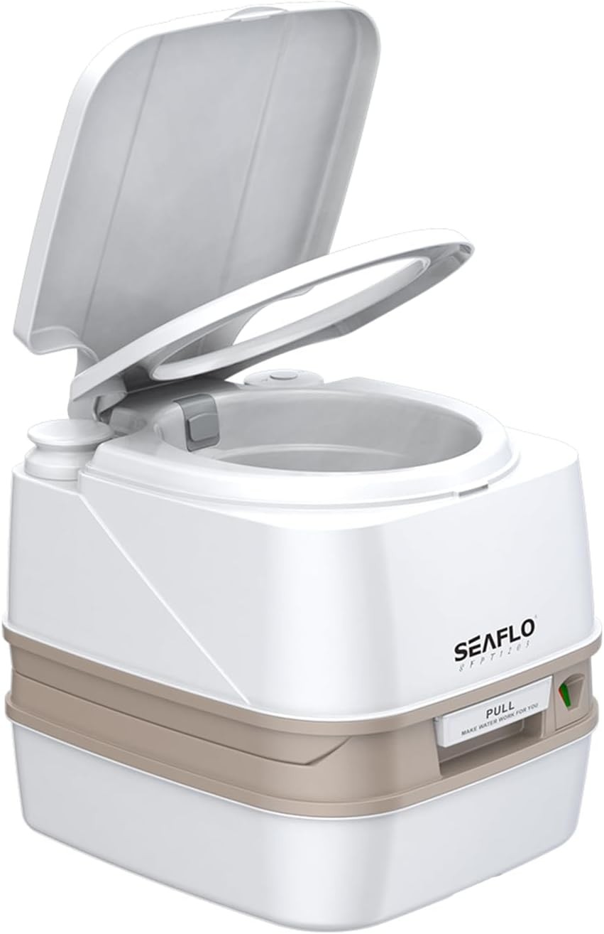 SEAFLO 12L Premium Portable Travel Toilet – 3.2 Gallon Waste Tank, 2.6 Gallon…