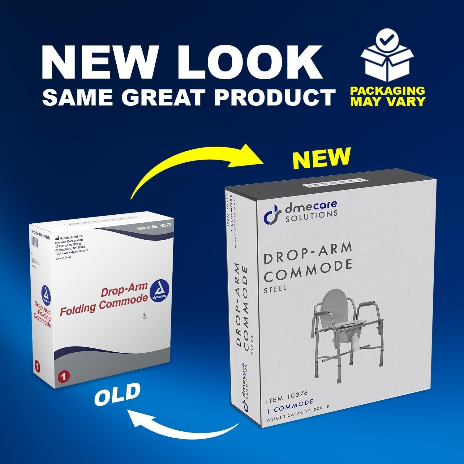 Heavy-Duty Drop-Arm Folding Commode – Adjustable, Portable Toilet for Safety