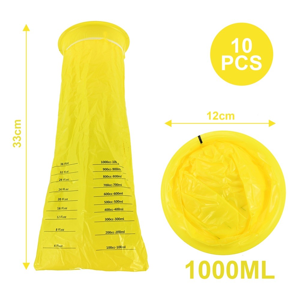 10Pcs 1000ml Portable Vomit Bags Leak-Proof & Portable For Motion Sickness