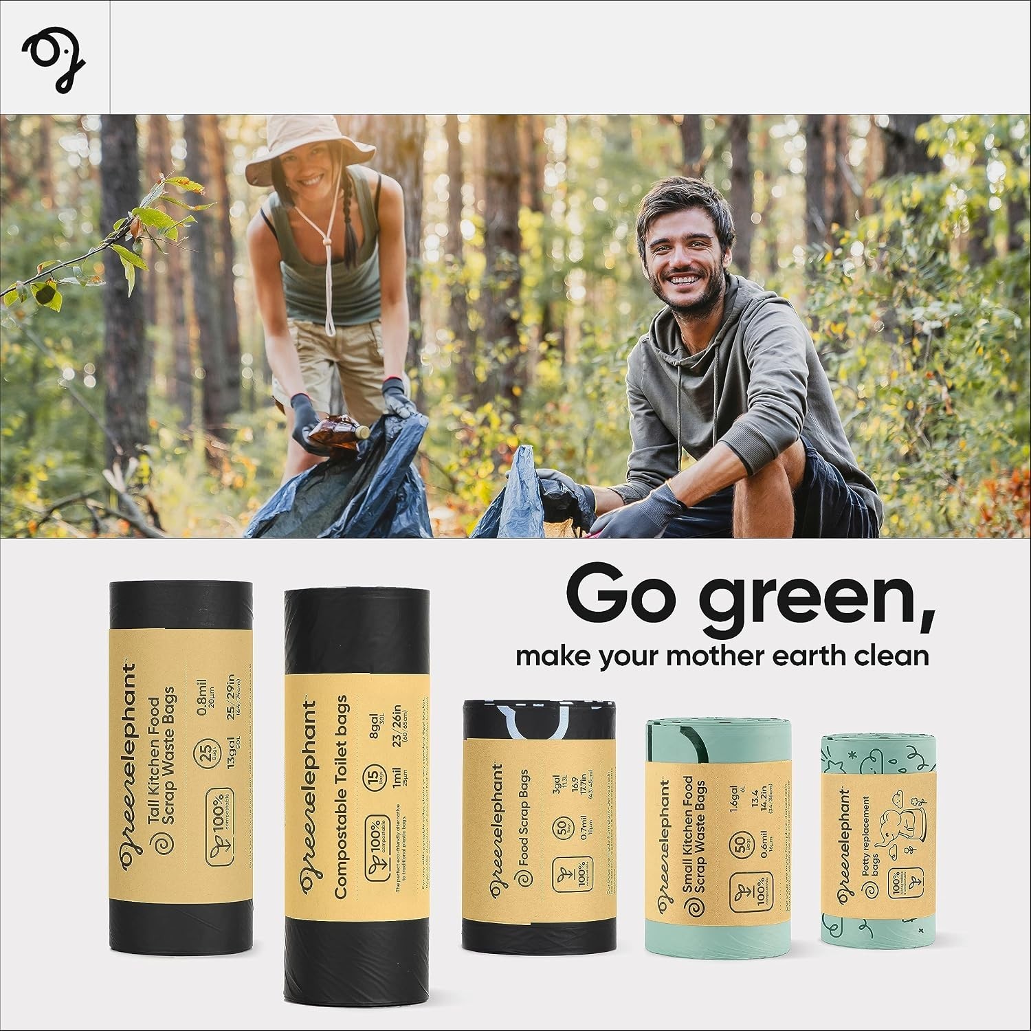 Unscented Biodegradable Toilet Liners – 15 Pack for Outdoor Camping & Hiking Use