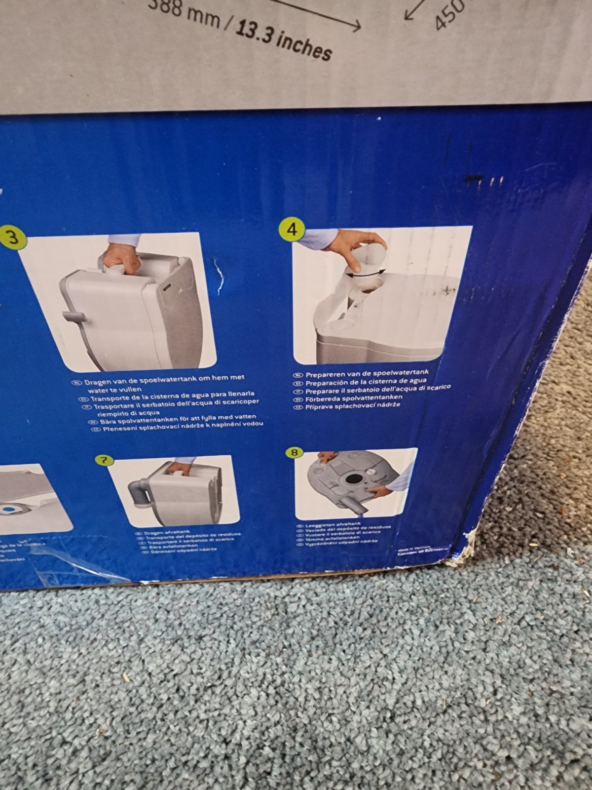 Thetford Porta Potti 565E Curve Portable RV or Boat Toilet