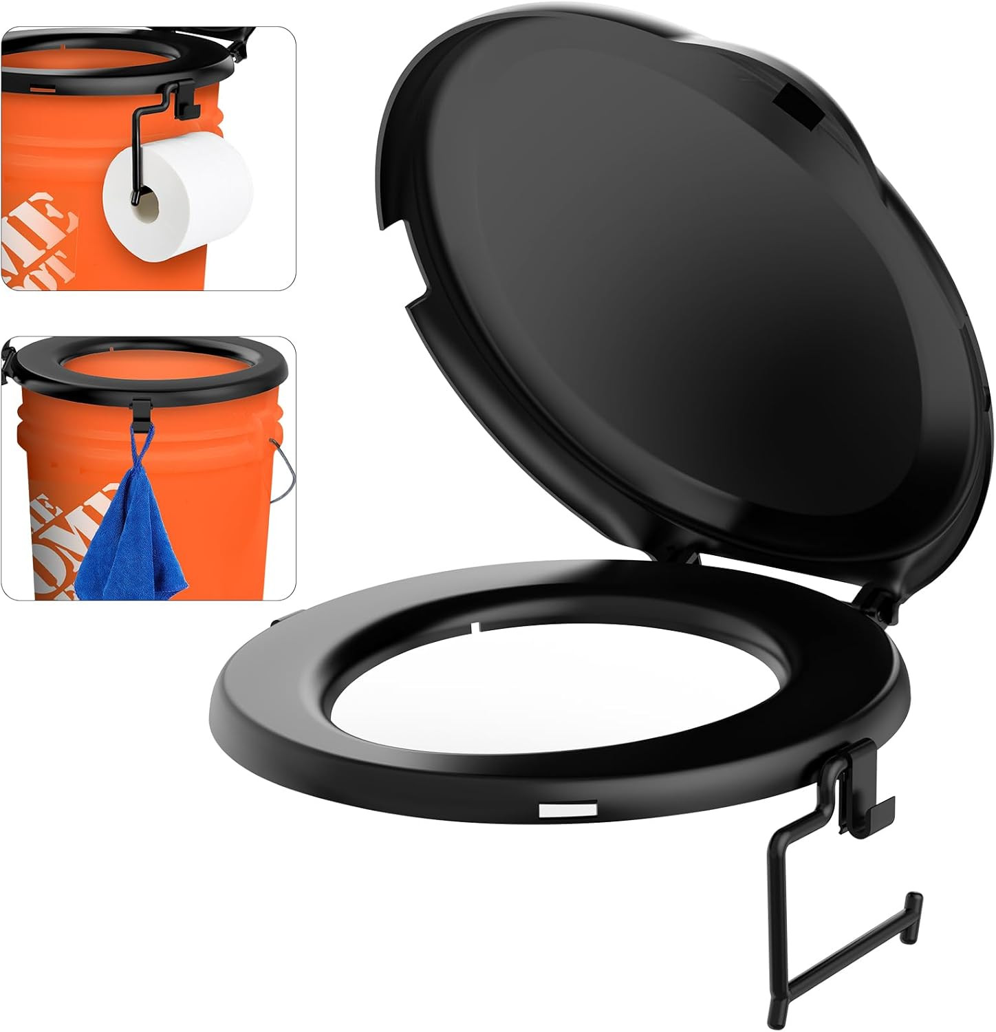 PAHTTO Portable Toilet Seat for 5 Gal Buckets, Camping Toilet with Lid for Adult