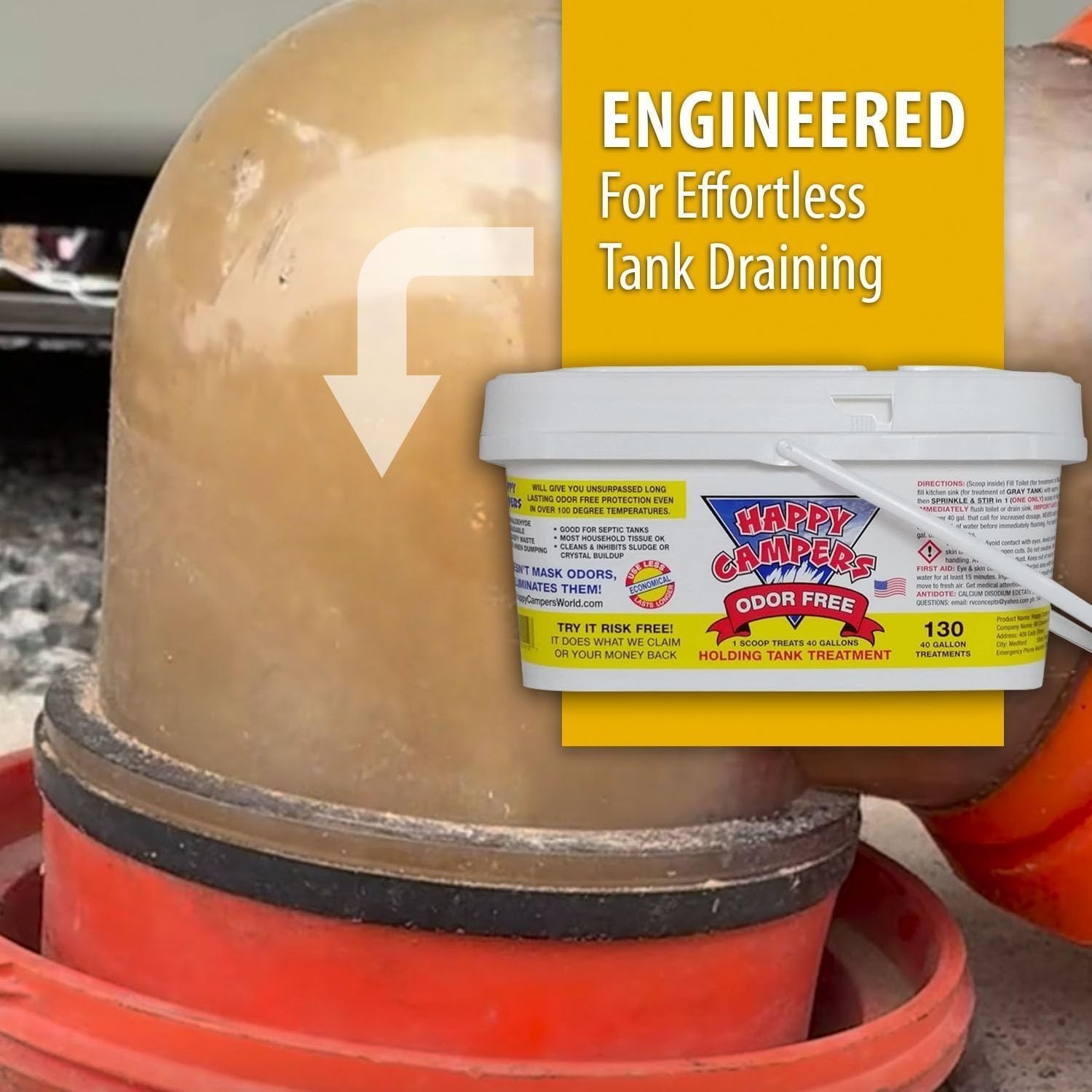 RV Toilet Treatment – Powerful Odor Control, Long-Lasting RV Tank Treatment -…