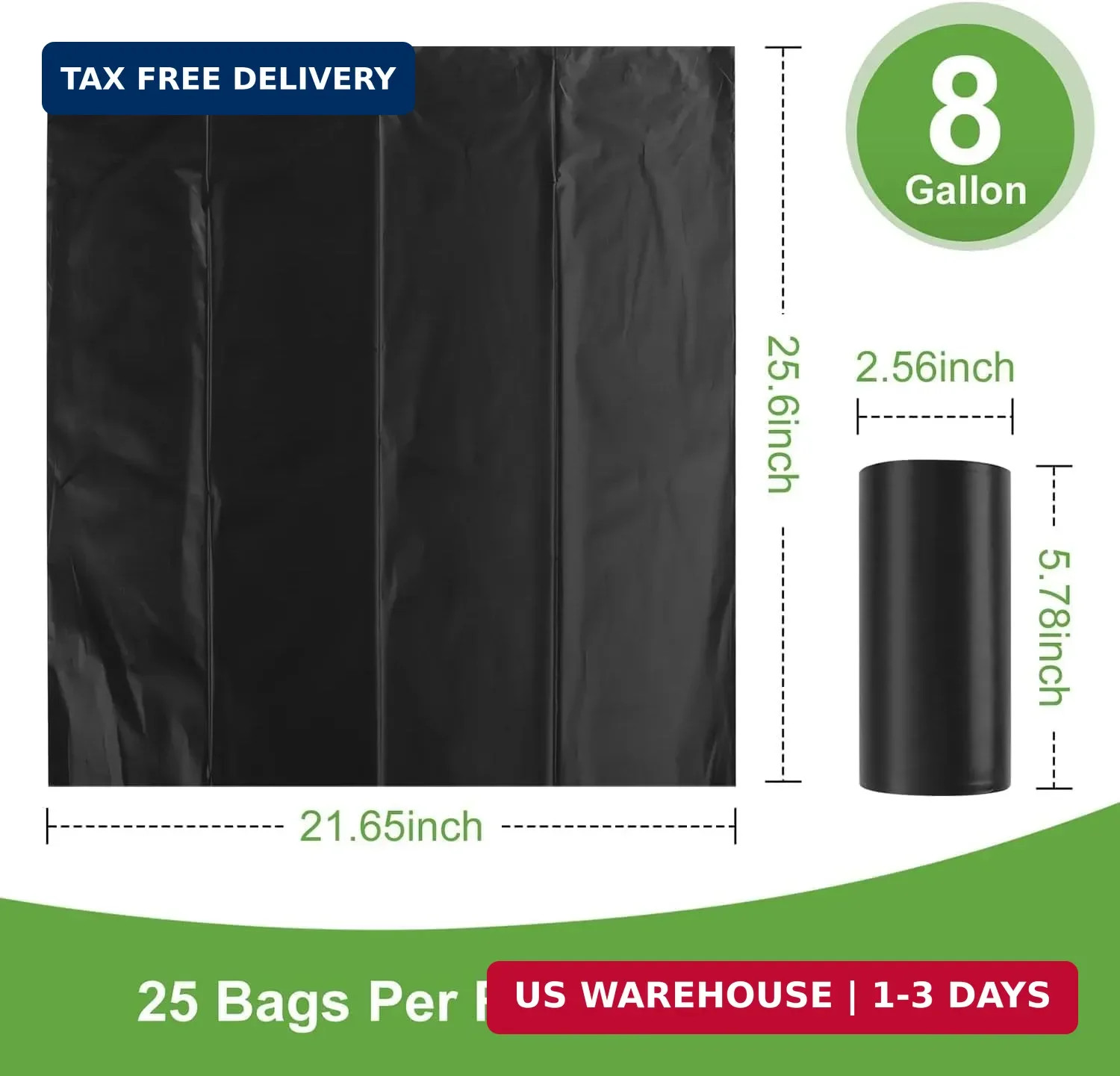 100 Portable Toilet Bags, Thick Biodegradable Camping Toilet Bags for Portable