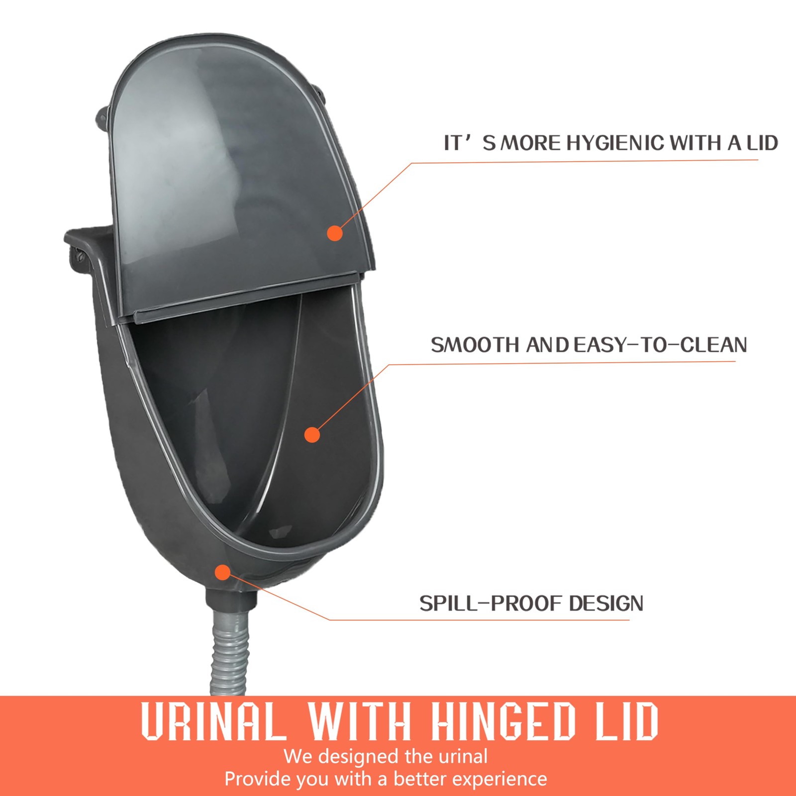 Wall Mounted Commercial Urinal With Cover Bathroom Washout Urinal for Men