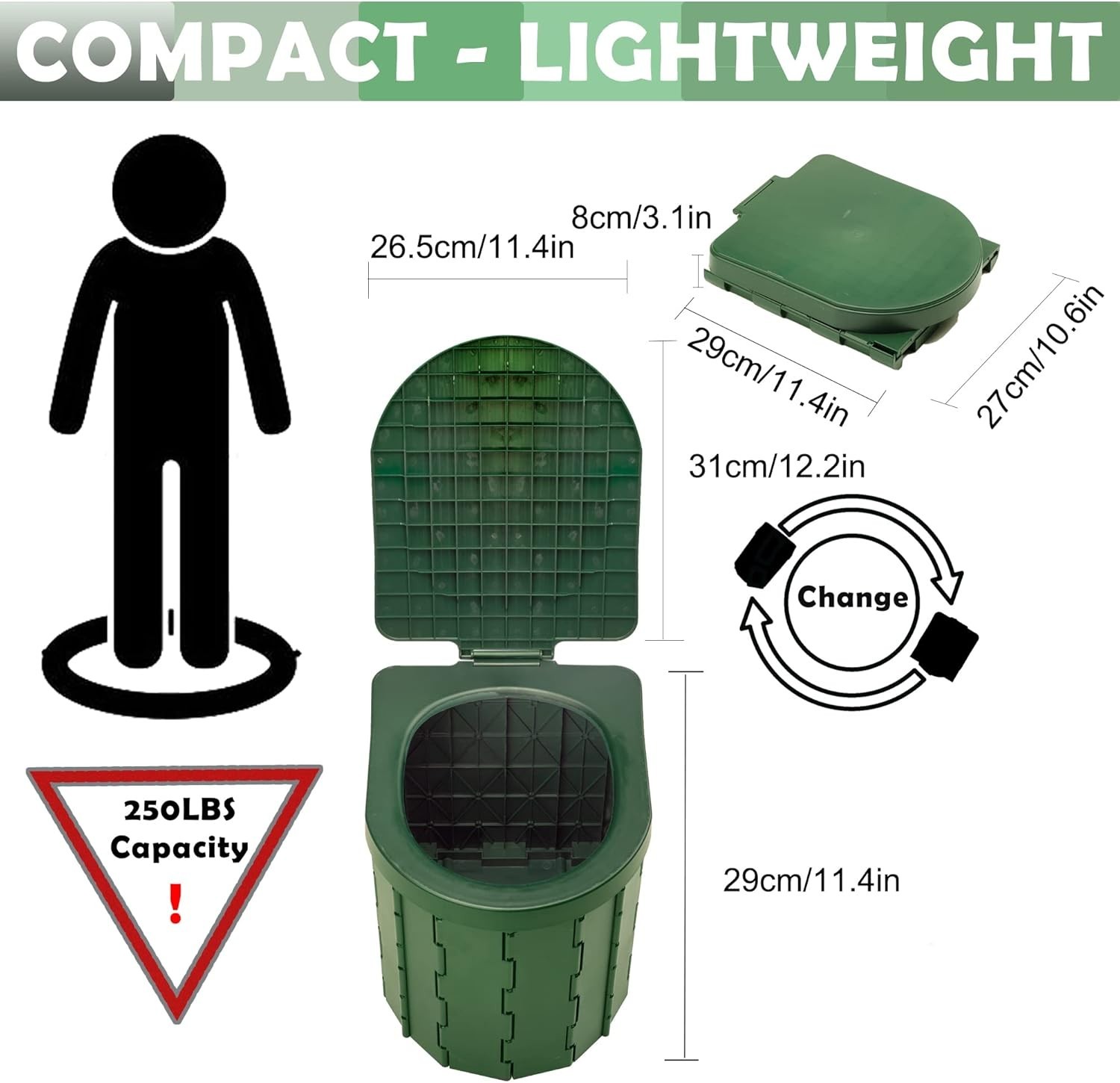 Durable Foldable Potty for Road Trips and Camping – Comfort & Hygiene On-the-Go