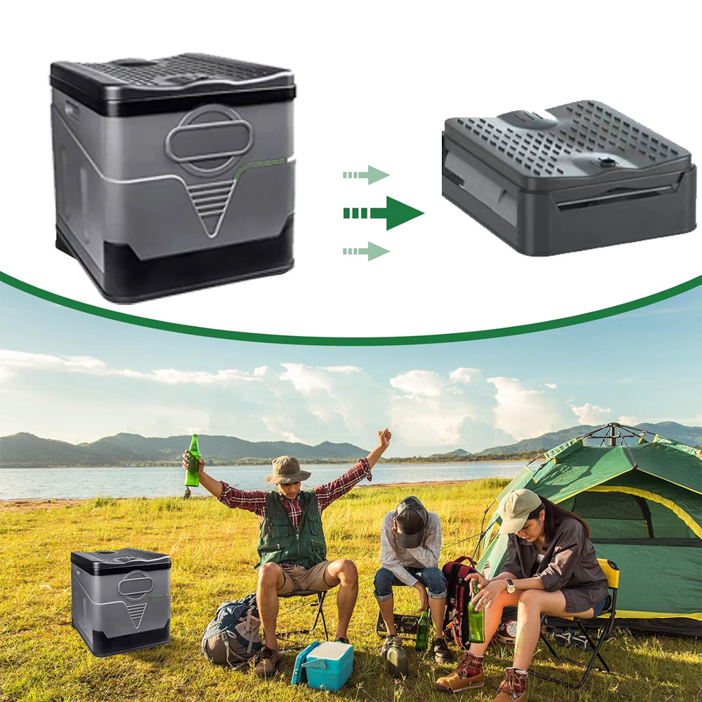 Portable Toilet for Adults, Upgraded Camping Toilets Collapsible Toilet 11.8»