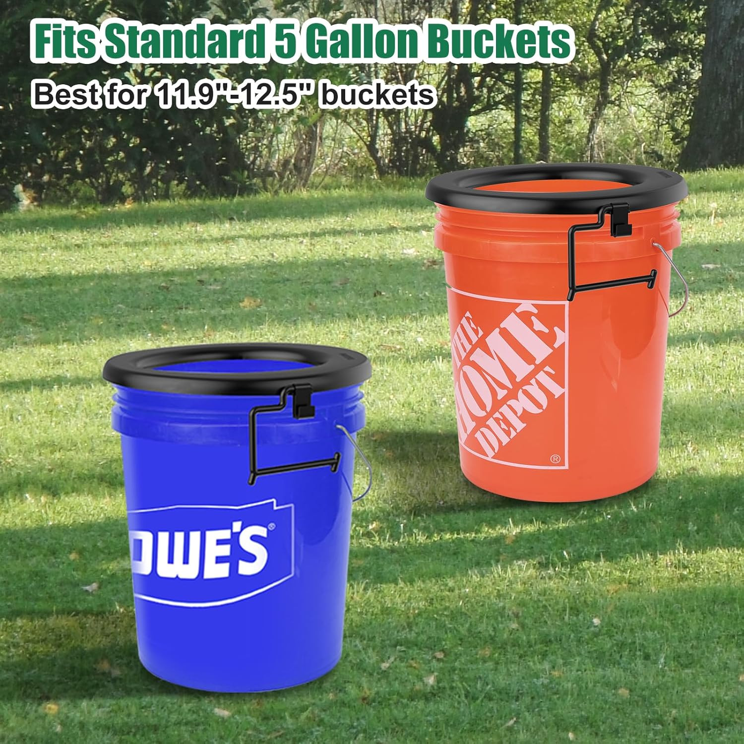 Bucket Toilet Seat, Portable Toilet Seat for 5 Gal Buckets, Camping Toilet Seat,