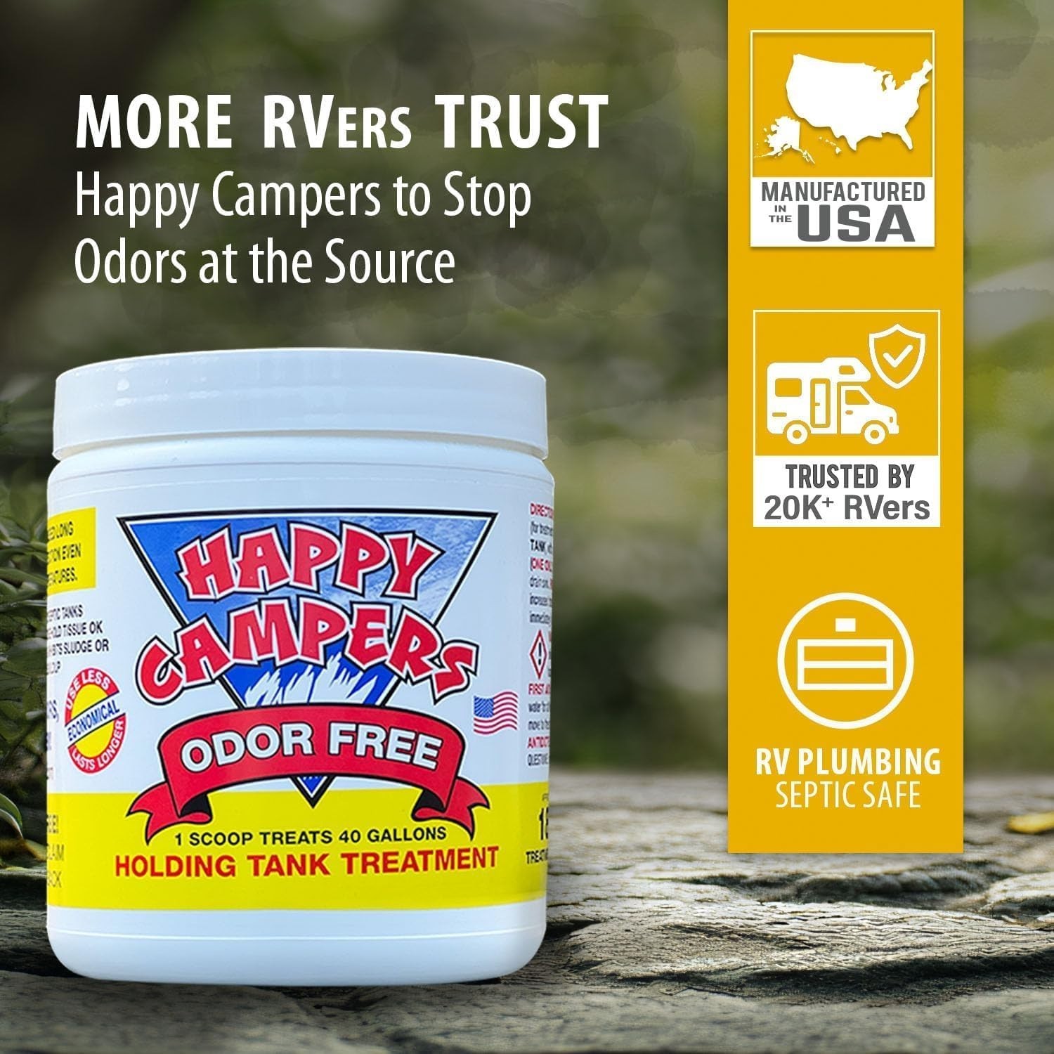 RV Toilet Treatment – Powerful Odor Control, Long-Lasting RV Tank Treatment -…