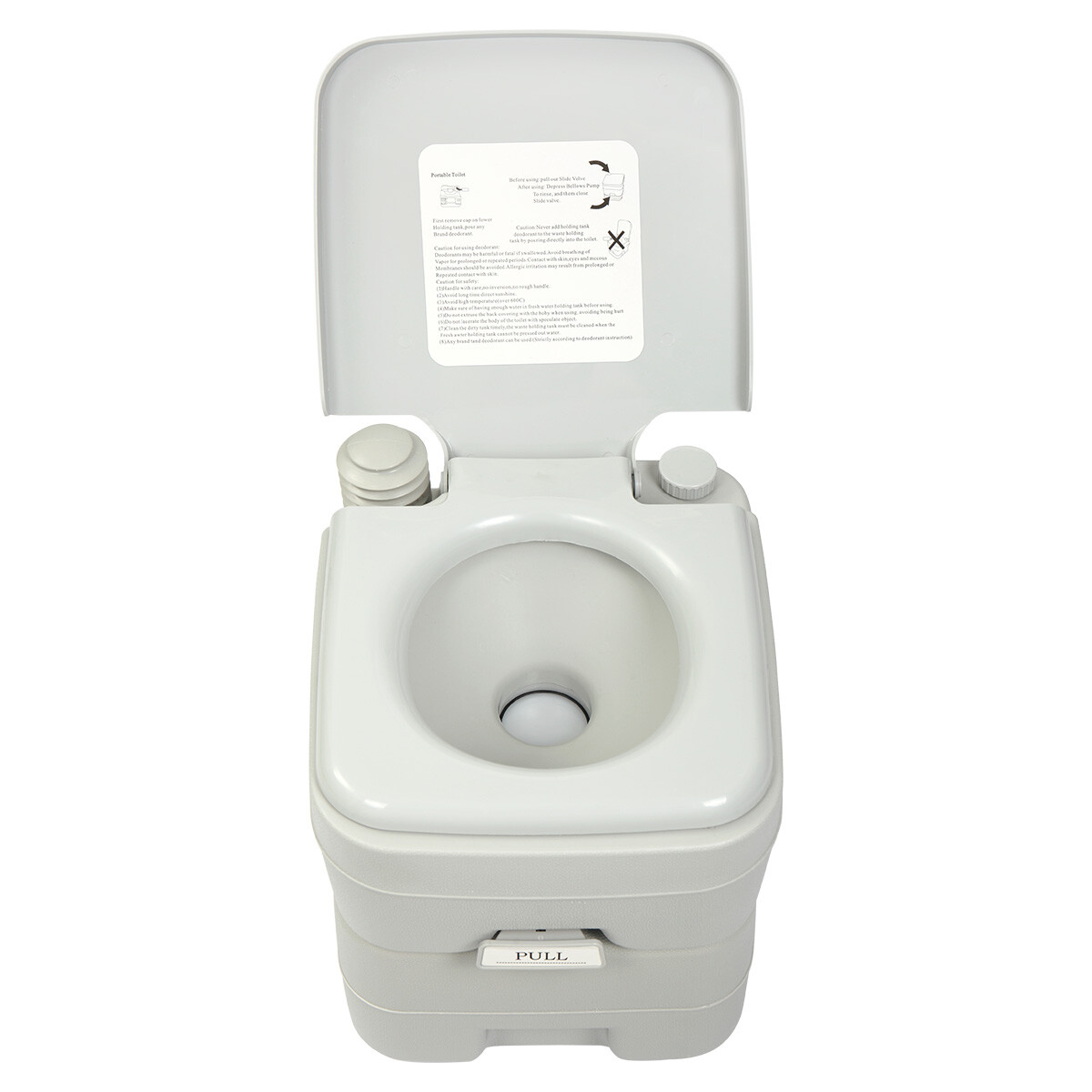 Portable Toilet 5 Gallon 20L Flush porta-potty Outdoor Indoor Travel Camping