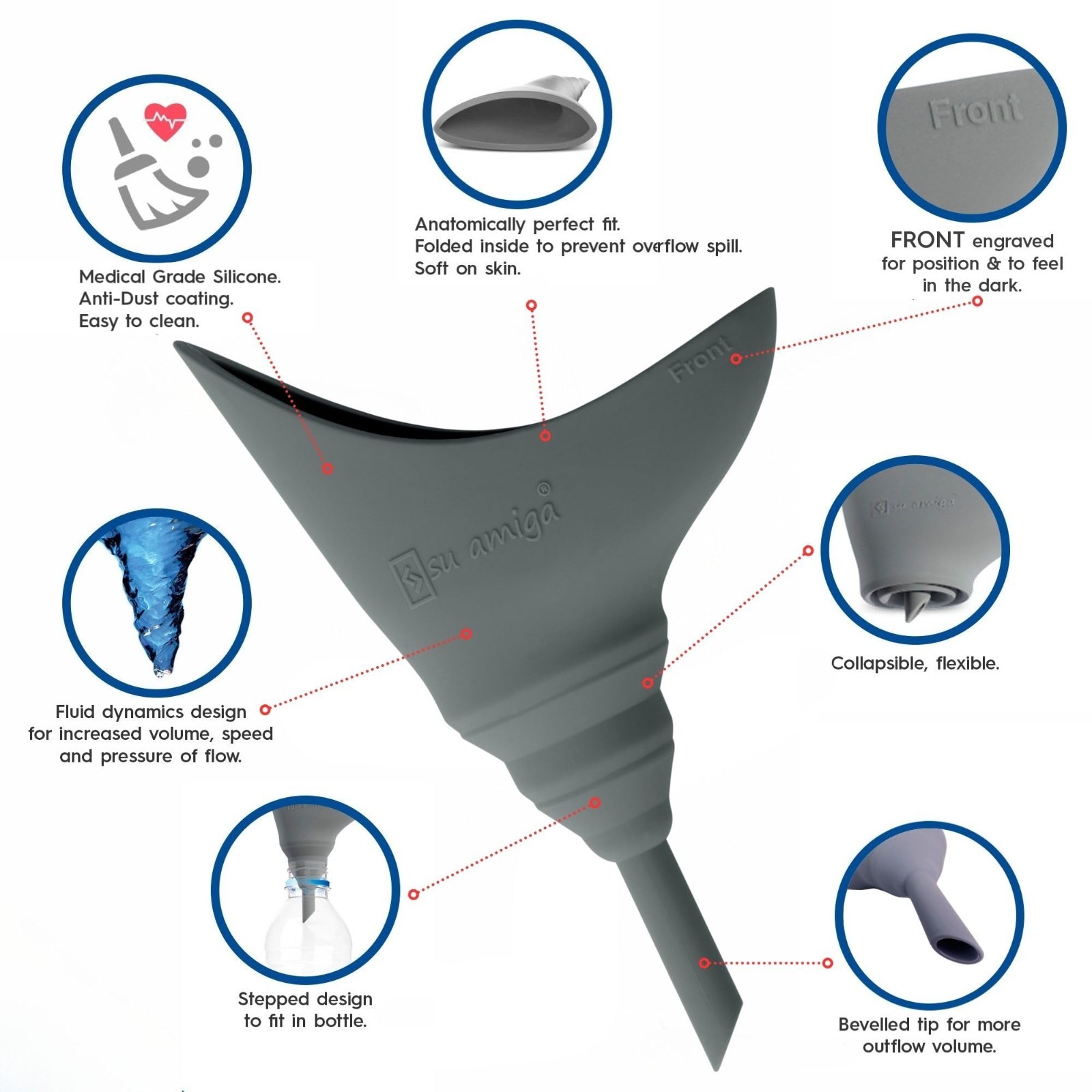 Portable Female Urination Device – Collapsible Urinal for Women, Travel & Outdoo