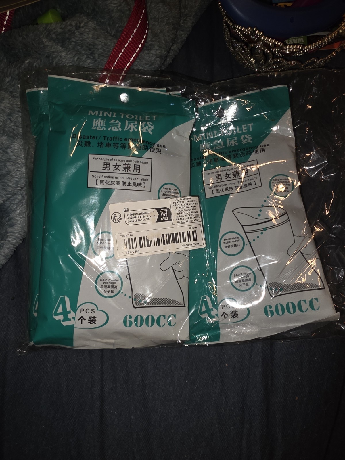 Eco-Friendly Portable Toilet Kit (50 Bags + Absorbent Gel)