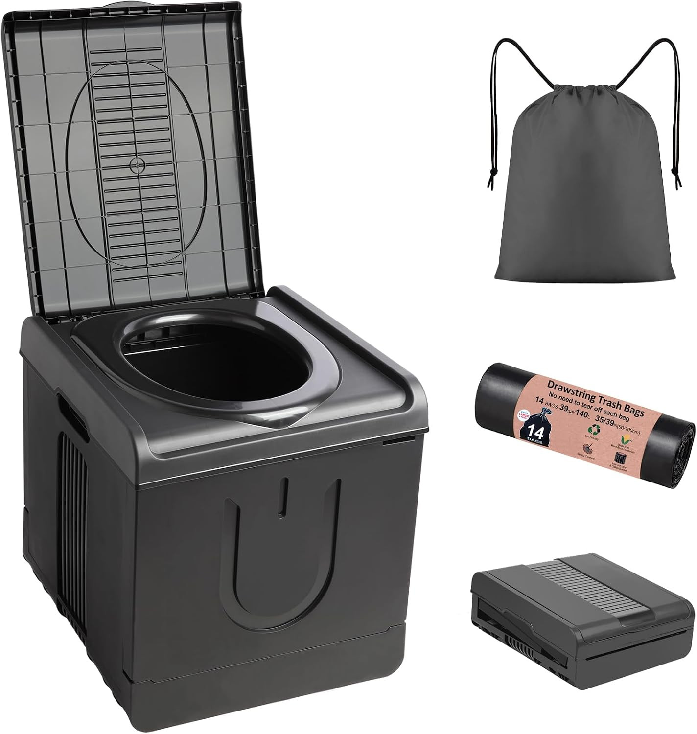 Portable Toilet Camping Toilets for Car Indoor Outdoor Commode Foldable Travel P